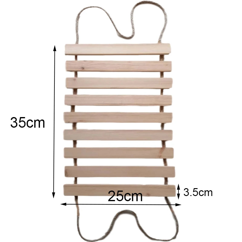 Ponte para Gatos com Escada de Sisal e Madeira - Posto de Arranhar, Brinquedo e Mobiliário para Gatos e Gatinhos, Diversos Tamanhos