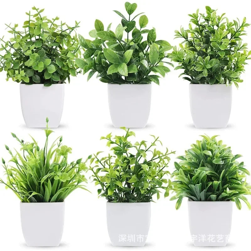 Planta Artificial Bonsai Verde - Eucalipto em Vaso para Decoração de Interior e Exterior, Quarto, Jardim e Suprimentos de Decoração